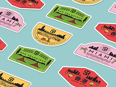 SB's Sticker Game is Strong branding ho chi minh city hong kong illustrations lettering miami san francisco type typography vector