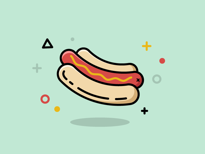 30 Minute Challenge - Food icon debut hot dog hotdog icon design iconography 30 minute challenge food icon design illustration icon