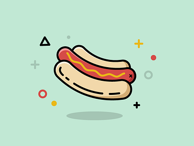30 Minute Challenge - Food icon 30 minute challenge debut design food icon hot dog hotdog icon icon design iconography illustration