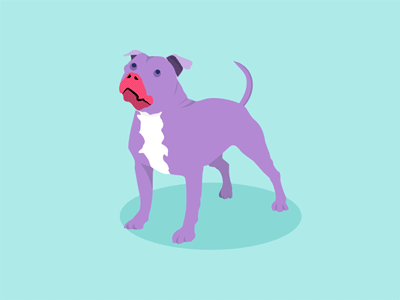 Staffordshire aftereffects animal dog graphicdesign illustrator love purple