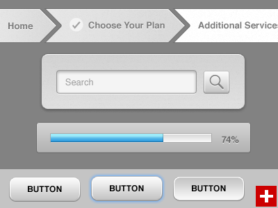 Swiss UI Library breadcrumbs buttons clean progress bar search swiss ui user interface