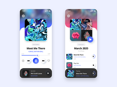 Music Player - Light Mode 🎵 design app ios iphone mobile music music player musicapp neumorphic neumorphism ui ui ux ui design