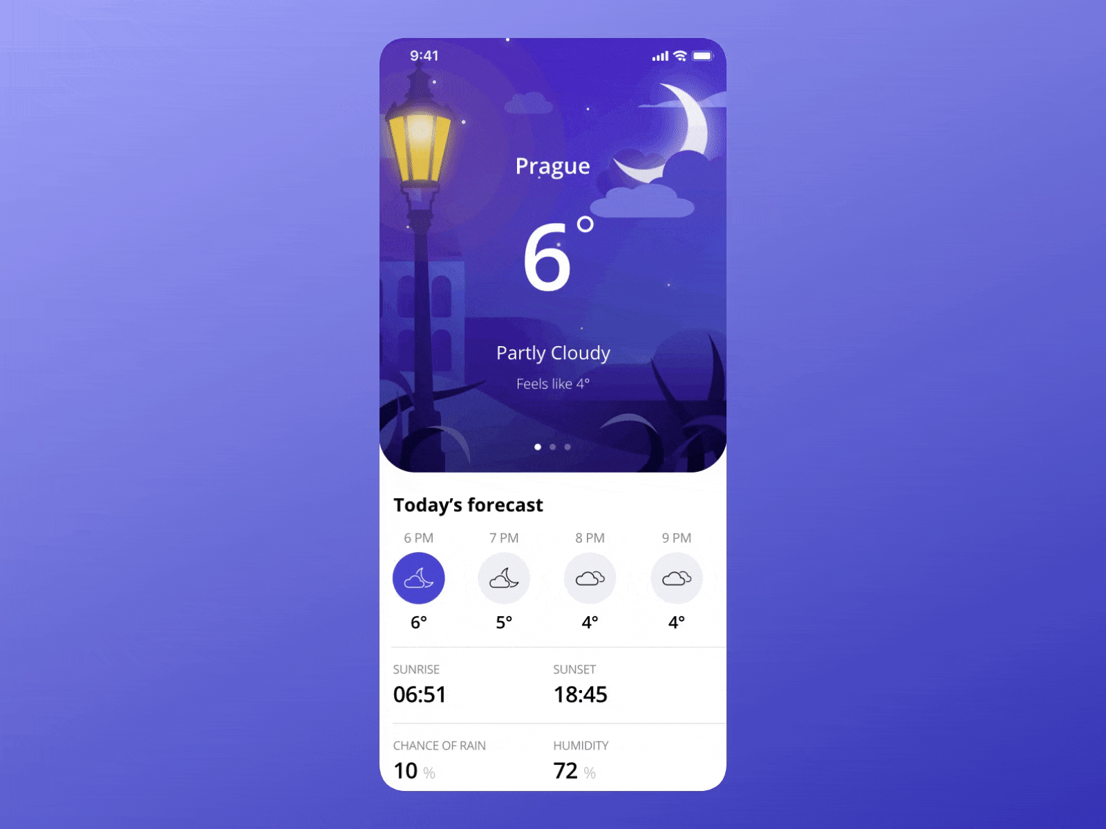 Weather App ⛅ animated gif animation app cards clean colour country design gif illustration illustrator ios mobile night travel ui vector weather weather app weather forecast