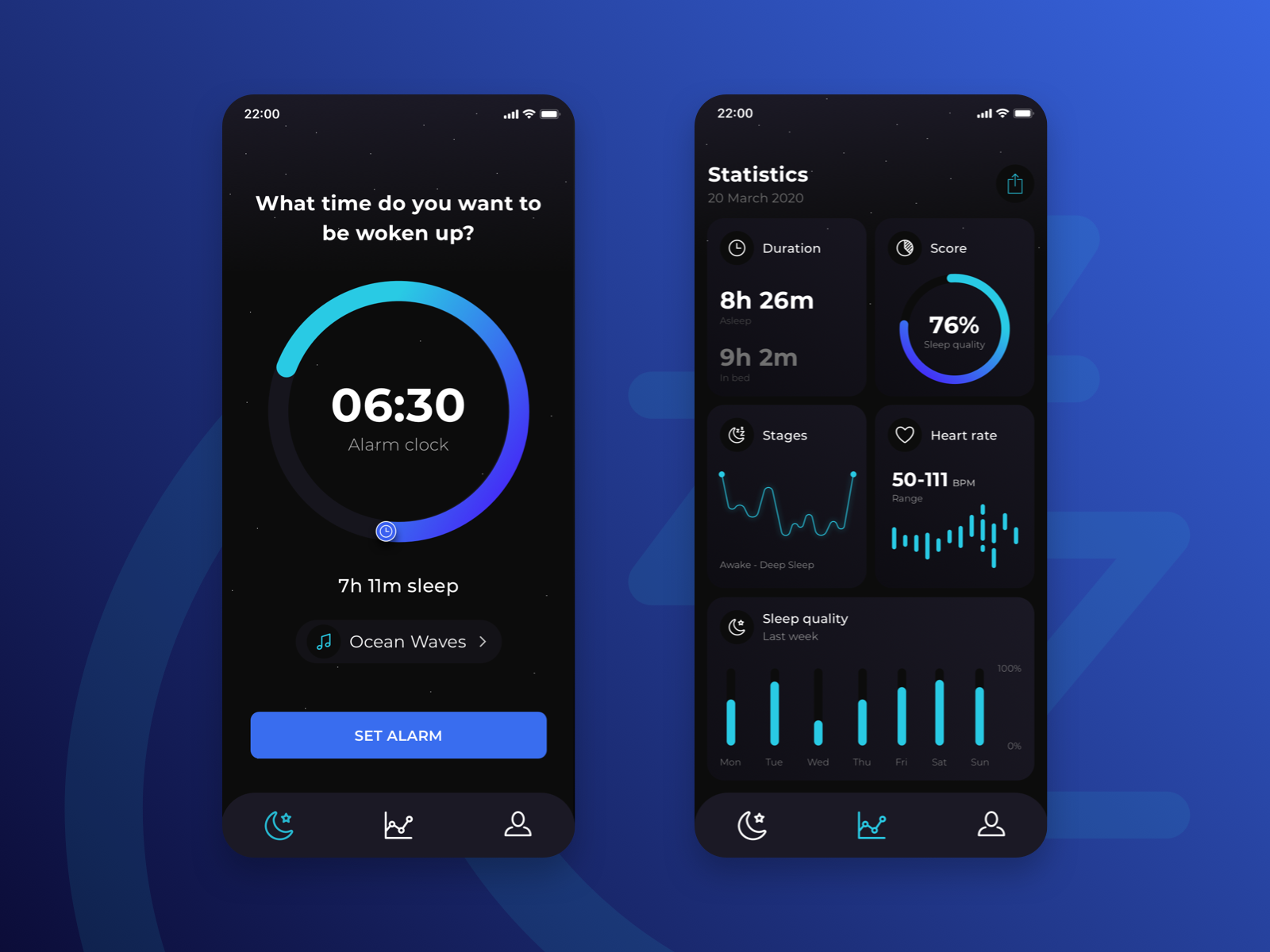 Sleep Tracker 💤 by Kiara Kruger on Dribbble