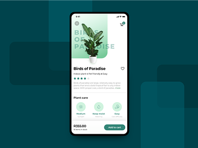 Plant App 🌿 app birdsofparadise clean commerce design ios mobile plant plantapp typography ui ui ux uidesign ux