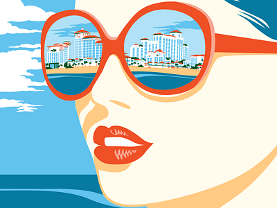 Bahamas Travel Poster Series art bahamar bahamas branding design hotel illustration poster screen print sunglasses travel vector