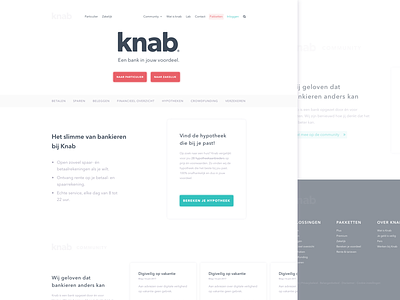 Redesign Knab website banking redesign ui user experience user interface ux