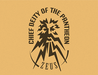 Zeus chief deity of the pantheon branding design god graphic design illustration logo mythology ui ux vector
