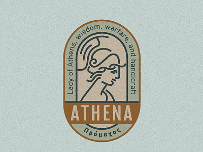 Athena logo mark emblem athena branding design graphic design illustration logo mythology typography ui ux vector