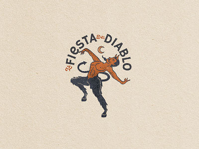 La Fiesta del Diablo badge badge logo classic devils dutchman grain halftone design illustration oldskool retro texture thedutchman vintage vintage design vintage font vintage logo