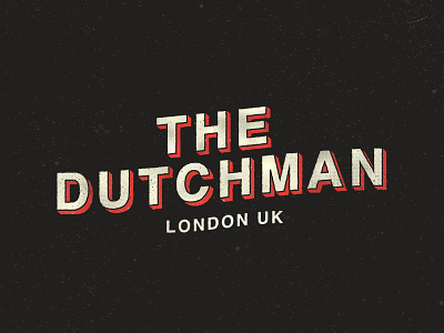 The Dutchman - London UK classic design dutchman halftone halftone design logo logodesign logos logotype london oldskool oldstyle the typo typogaphy typographic vintage vintage badges vintage font vintage logo