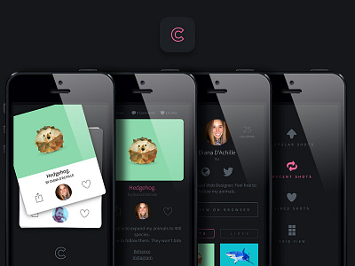 Creabot, minimal Dribbble Client