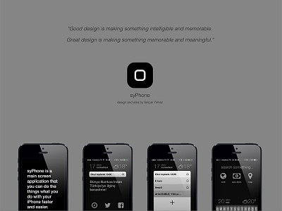 syPhone new site app graphic interface iphone selcukyilmaz sy syphone ui user ux