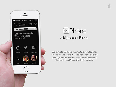 syPhone. A big step for iPhone app graphic interface iphone selcukyilmaz sy syphone ui user ux