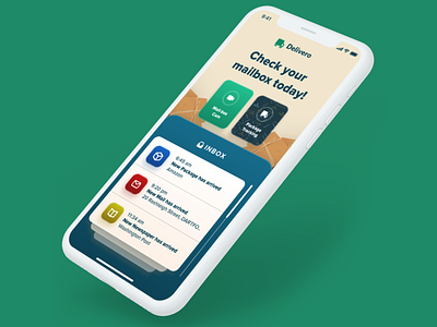 Delivero Concept App appdesign appdesigner concept app iphonex mail ui
