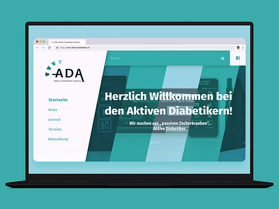Aktive Diabetiker Austria Website clinical design ui ux web webdesign