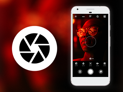 DSLR-CAM app mockup android app icon camera design icon illustration mockup pixel ui