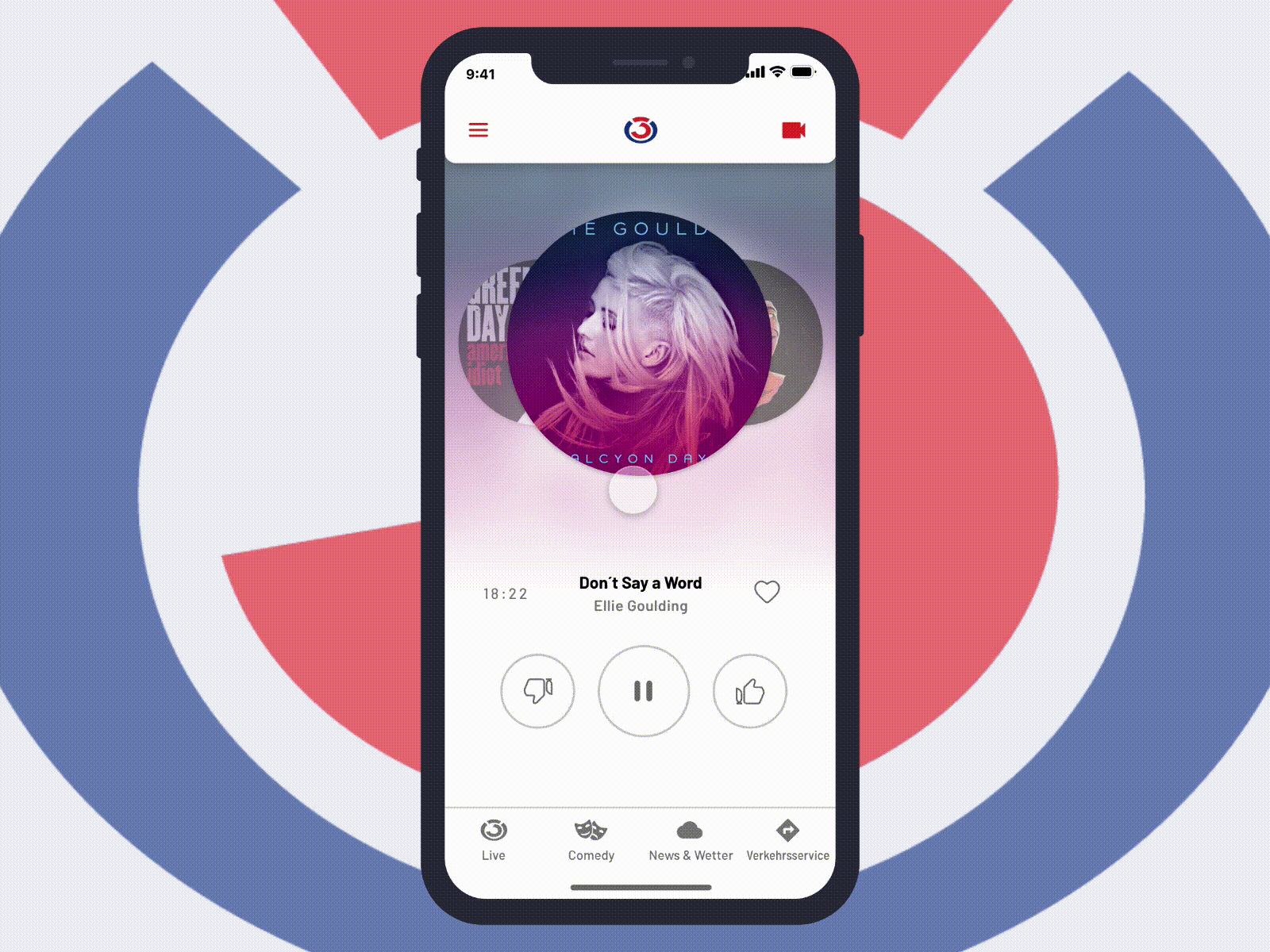 Hitradio Ö3 App app appdesign illustration radio