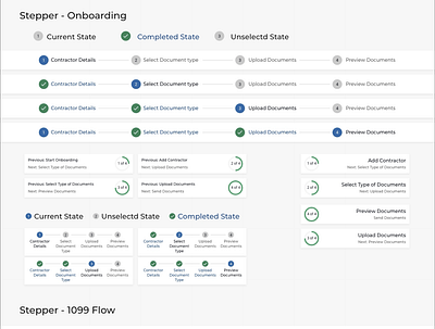 freelance management app - Components interaction design product design ui ux