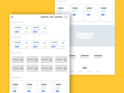 Wireframe Home Training Platform design ux web wireframing