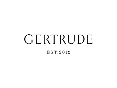 Gertrude - Wordmark logo art gertrude logo minimal wordmark