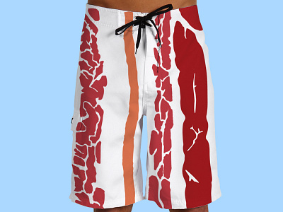 Tasty Bits - Sharkbait Boardshorts bacon bait clothing concept danger fashion meat pork risky shark shorts surf