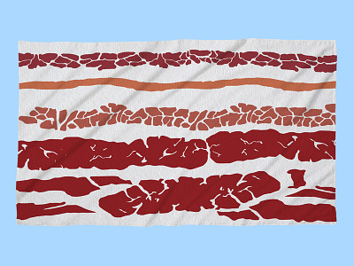 Tasy bits - Sizzle Towel bacon beach concept pig pork sizzle summer sun towel