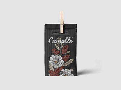 Coffee packaging for "Campble Family" brand branding coffee drawing handdrawn illustration logo packaging
