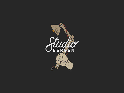 Studio "Bergen" branding design draw drawing hand identity illustration light logo typography