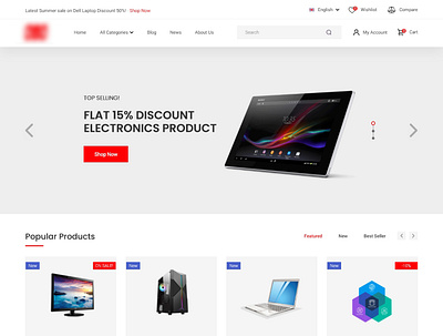 Ecommerce Landing Page ecommerce ui ux web site webdesign