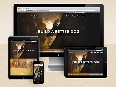 Garmin Sporting Dogs Page electronics hunting outdoors responsive web design rwd sporting dogs