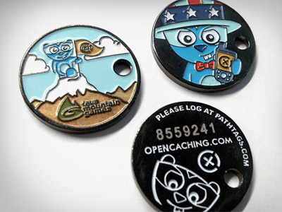 Geocaching coins for OpenCaching.com chipmunk coins geocaching vector