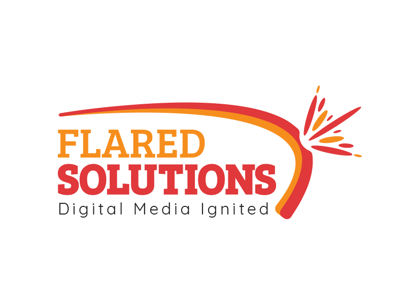 Flared Solutions logo design creative digital flare flat design logo design logos
