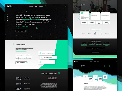 We Write Code Website Redesign 3d agency agency landing page animation code interaction software company solutions threejs ui web design website