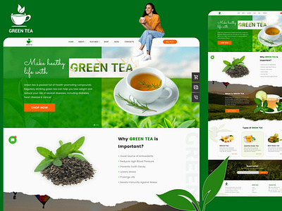 Green Tea Template Design