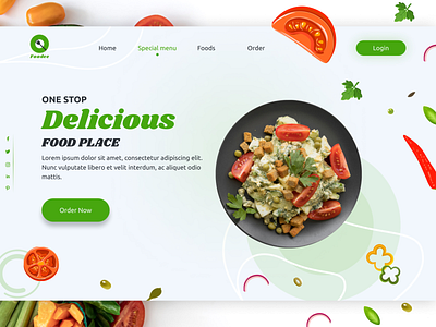 Foodee - Website Template Design for Food Businesses food business graphic design webdesign template website design template website designing website template design
