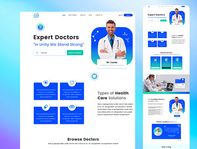 Healthcare Website Template Design graphic design healthcare website web development website desig website design