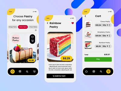 App Design Template for Bakers design graphic design mobile app mobile app design template design ui ux
