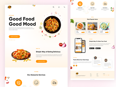 New Food Website Design design graphic design newdesign template design ui ux webdesign website websitedesign