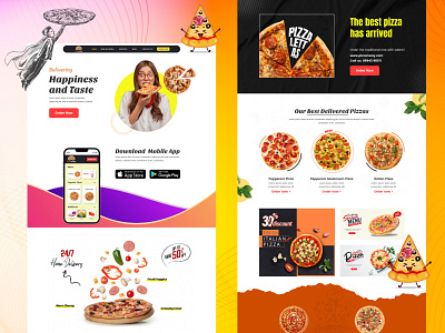 New Food Website Design Template graphic design newtemplate template design ui webdesign websitedesign