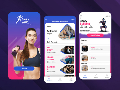 Fitness App Design appdesign design fitness app design graphic design template design ui ux