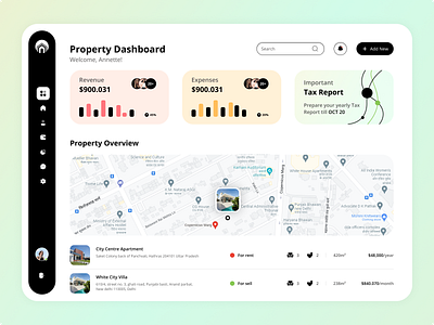 Property Dashboard Template design graphic design property dashboard template template design ui webdesign