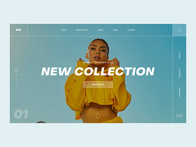 Home page for Fashion brand design fashion home page landing page ui ux web design website
