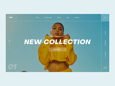 Home page for Fashion brand