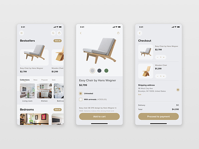 Mobile app for Furniture store design furniture mobile app product ui ux