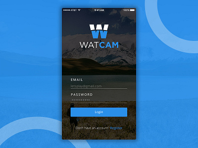 Login page for Watcam