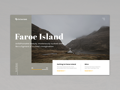 Faroe Island design home page travel ui ux web design