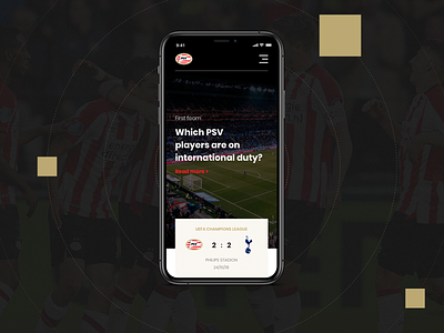 Mobile version design football home page mobile app responsive ui ux web design website