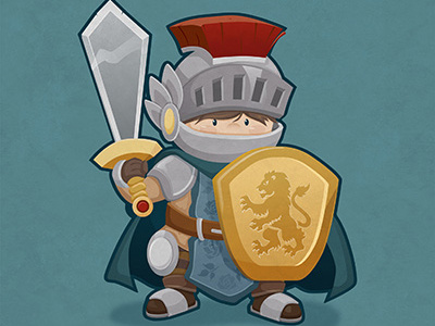 Brave Knight illustration vector