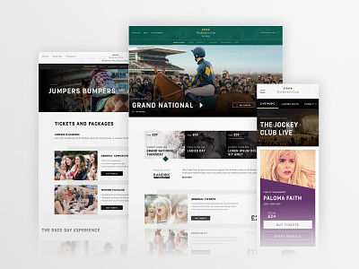 The Jockey Club | Event types design ecommerce event events festival headers layout modules pages ui ui design uidesign visual design web design website